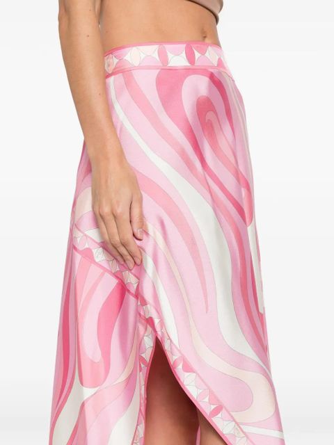 PUCCI Marmo-print midi skirt - Pink