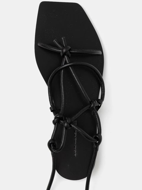 Rick Owens Lilies sandały skórzane Penta damskie kolor czarny LI01E4808