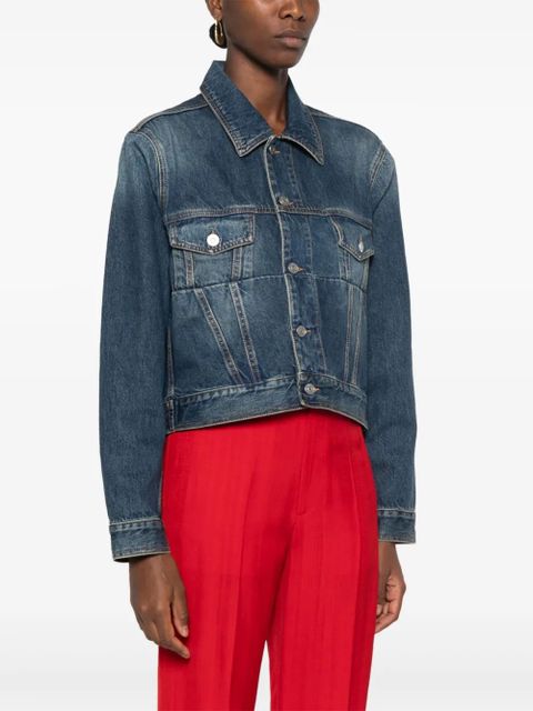 Victoria Beckham cropped denim jacket - Blue