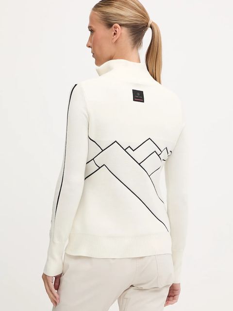 BOGNER Fire+Ice sweter z dodatkiem wełny AZRA damski kolor beżowy lekki z półgolfem 84538499 - zdjęcie produktu nr 2