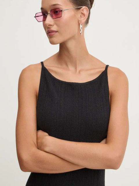 Abercrombie & Fitch sukienka kolor czarny maxi dopasowana KI159-4740