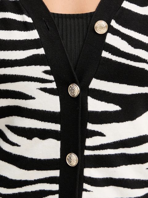 Morgan kardigan damski kolor czarny lekki MZOO