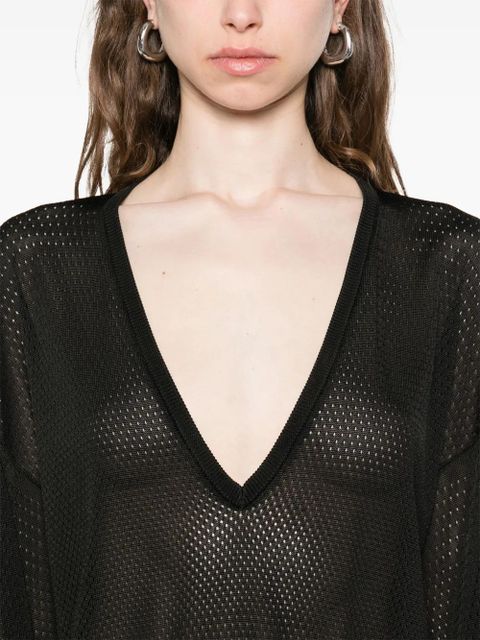 The Attico knotted mini dress - Black