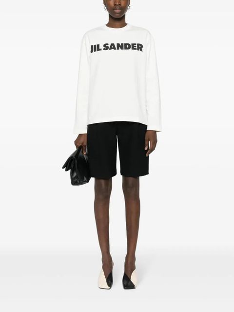 Jil Sander logo-print cotton sweatshirt - Neutrals
