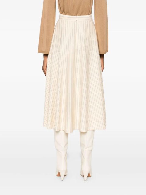Max Mara striped flared midi skirt - Neutrals