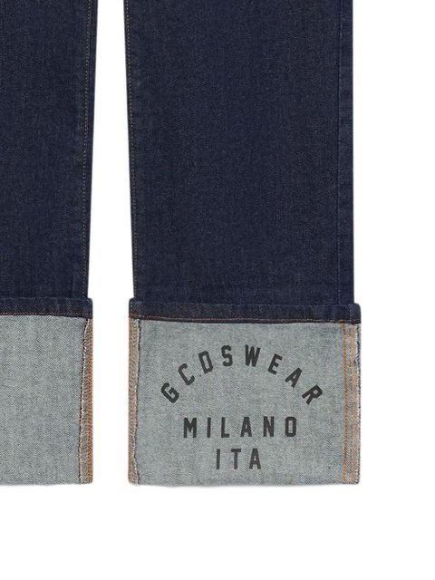 GCDS logo-patch jeans - Blue - zdjęcie produktu nr 2