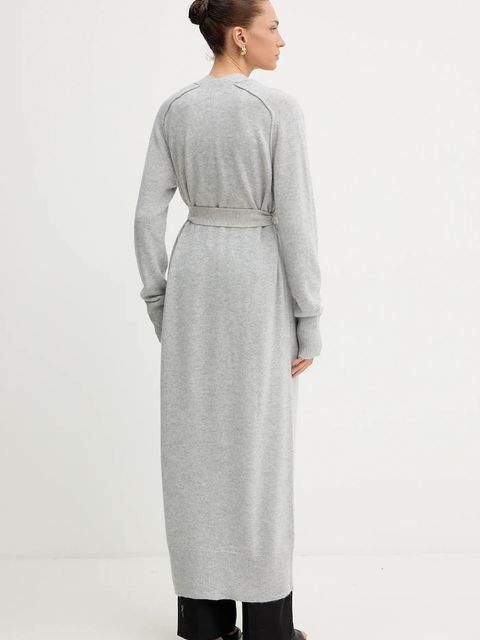 BOSS kardigan wełniany damski kolor szary 50550488 - zdjęcie produktu nr 2