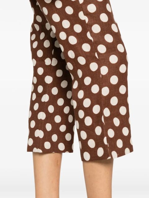 Faithfull the Brand Valeria polka-dot trousers - Brown
