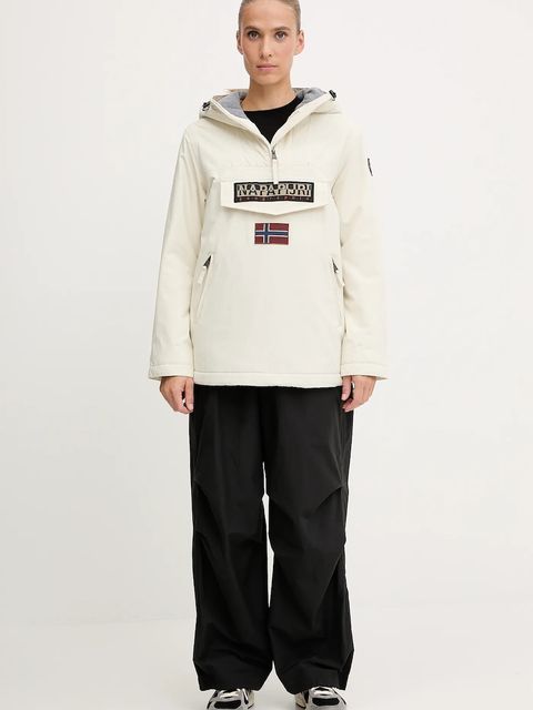 Napapijri kurtka Rainforest kolor beżowy przejściowa oversize NP0A4GM6N1J1 - zdjęcie produktu nr 2