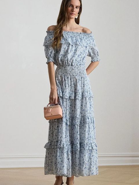 Lauren Ralph Lauren sukienka hiszpanka bawełniana - zdjęcie produktu nr 1