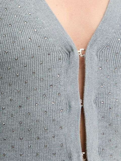 Patrizia Pepe kardigan damski kolor szary lekki 8K0318 K270