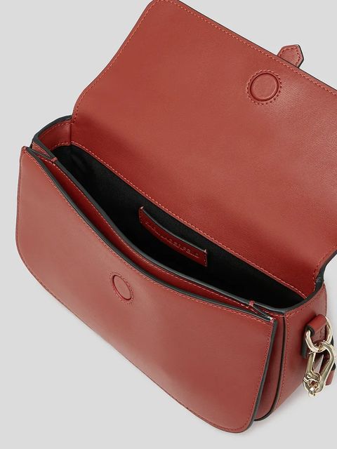 Karl Lagerfeld torebka skórzana K/AUTOGRAPH kolor czerwony A3W30152