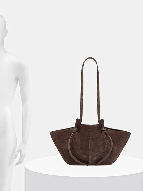 Yuzefi torebka zamszowa MOCHI kolor brązowy YUZRS26-HB-MO-S026