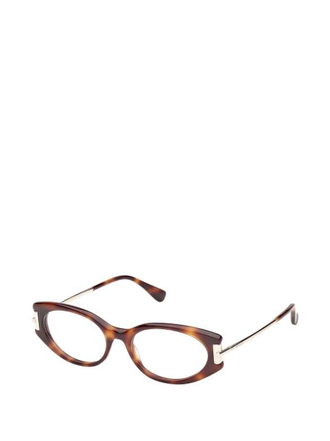 Max Mara Eyewear oval-frame glasses - Brown - zdjęcie produktu nr 2