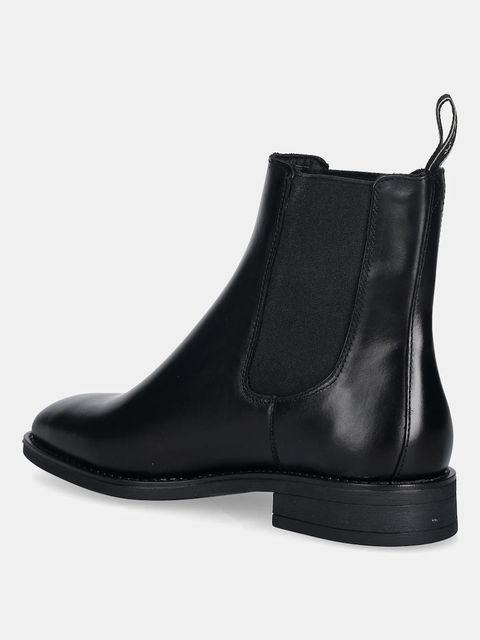 Gant sztyblety skórzane Fayy kolor czarny na płaskim obcasie 31551128