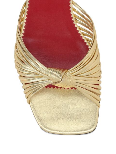 Valentino Garavani knotted multi-strap flat sandals - Gold