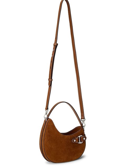 Lauren Ralph Lauren torebka zamszowa kolor brązowy 431980160 - zdjęcie produktu nr 2