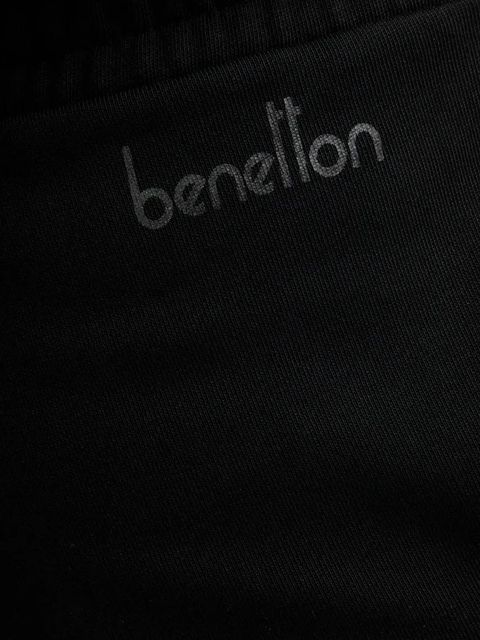 United Colors of Benetton spodnie dresowe bawełniane damskie kolor czarny gładkie 3UNIDF01A