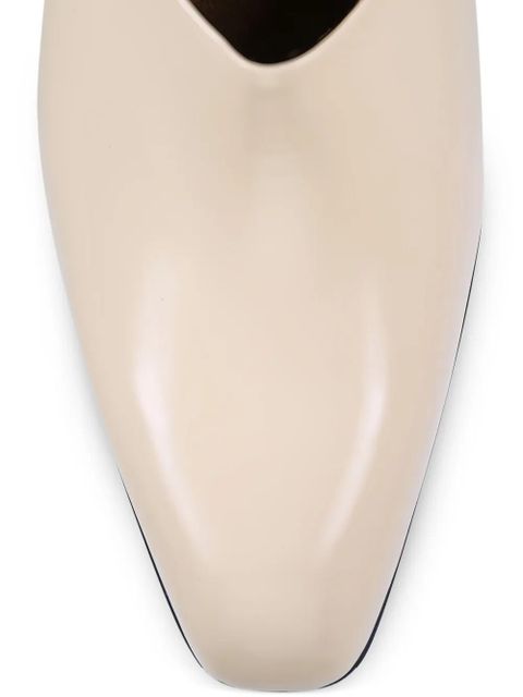 KHAITE leather heeled mules - Neutrals