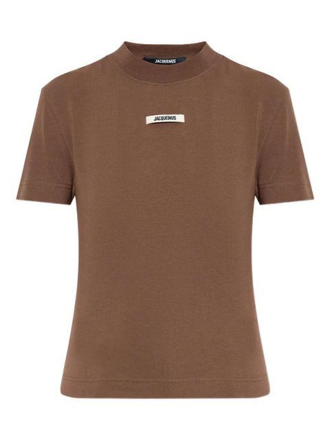 Jacquemus logo-patch T-shirt - Brown - zdjęcie produktu nr 1