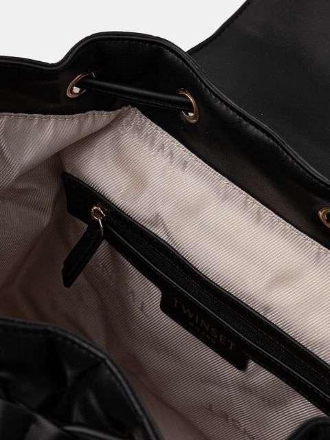 Twinset plecak damski kolor czarny duży gładki 252TB7055