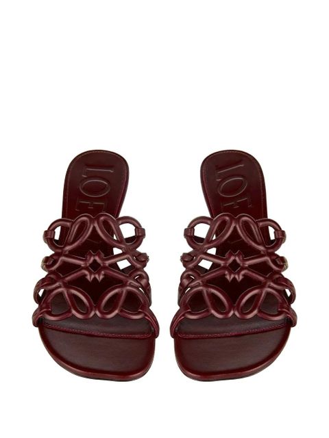 LOEWE Anagram cutout heeled sandals - Red - zdjęcie produktu nr 2
