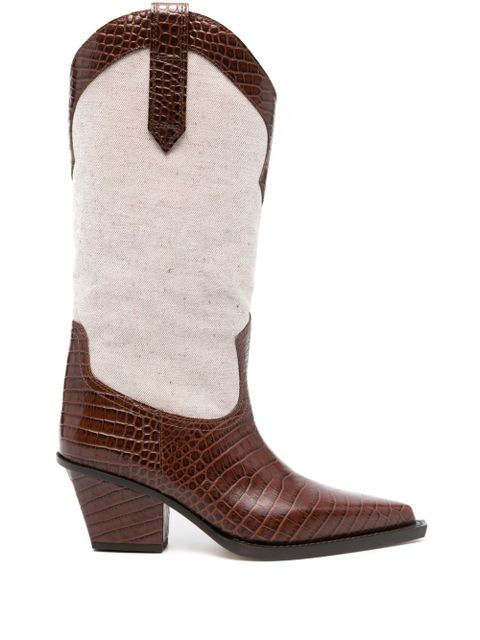 Paris Texas Rosario 60mm two-tone boots - Brown - zdjęcie produktu nr 1