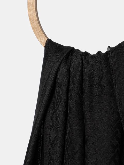 Tommy Hilfiger szal damski kolor czarny wzorzysty AW0AW17789 - zdjęcie produktu nr 2