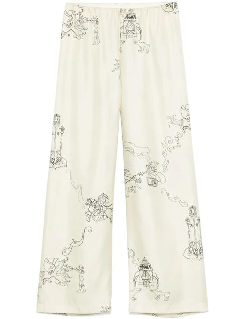 Nanushka satin straight trousers - Neutrals - zdjęcie produktu nr 1