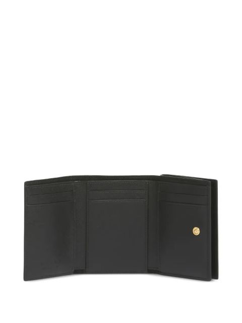Marni embroidered-flower trifold wallet - Black