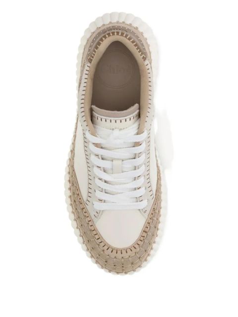Chloé 80mm Nama suede wedge sneakers - Neutrals - zdjęcie produktu nr 2