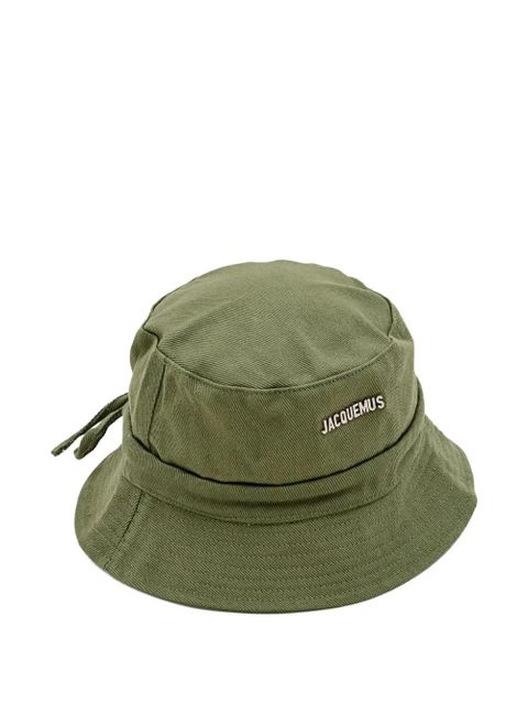 Jacquemus Gadjo logo-plaque bucket hat - Green - zdjęcie produktu nr 1
