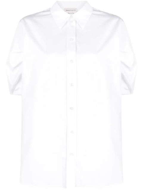 Alexander McQueen puff-sleeve cotton shirt - White - zdjęcie produktu nr 1