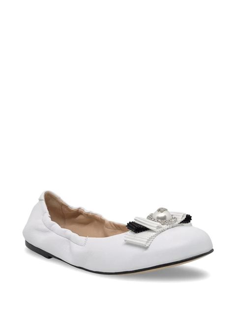 Casadei bow-detail ballet flats - White - zdjęcie produktu nr 2