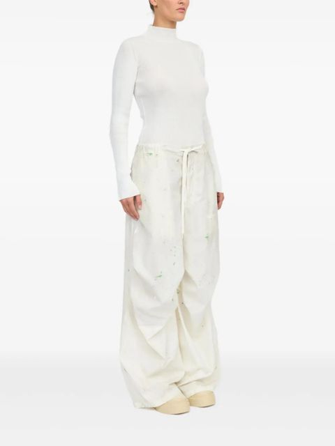 MM6 Maison Margiela paint-splatter trousers - White