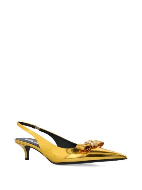 Versace metallic slingback pumps - Gold