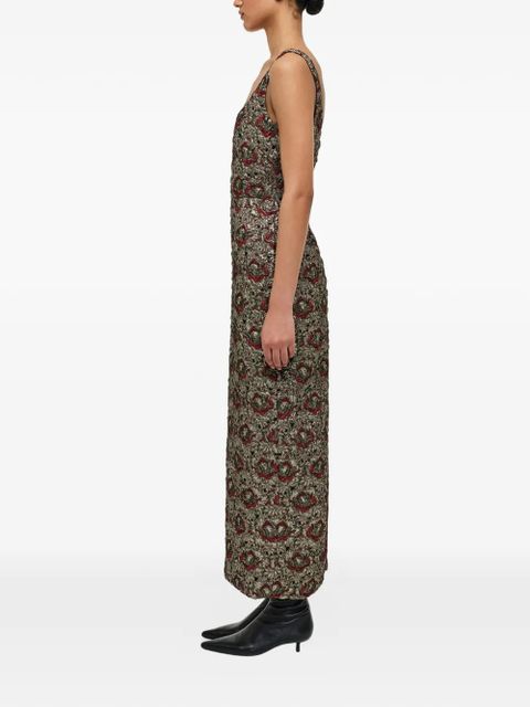 Simkhai Ravenna floral-print midi dress - Gold