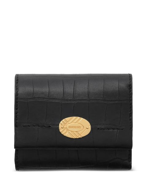 Burberry crocodile-effect check wallet - Black