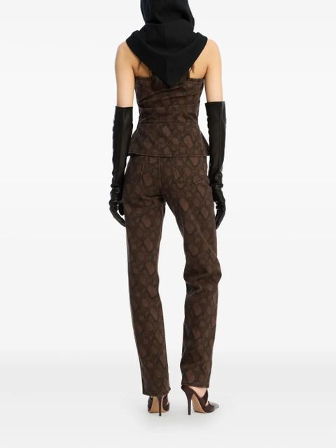 ROTATE BIRGER CHRISTENSEN printed jeans - Brown