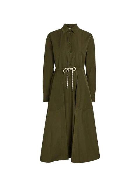 Moncler drawstring collared midi dress - Green - zdjęcie produktu nr 2