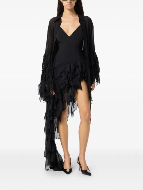 Blumarine ruffled shirt - Black - zdjęcie produktu nr 2