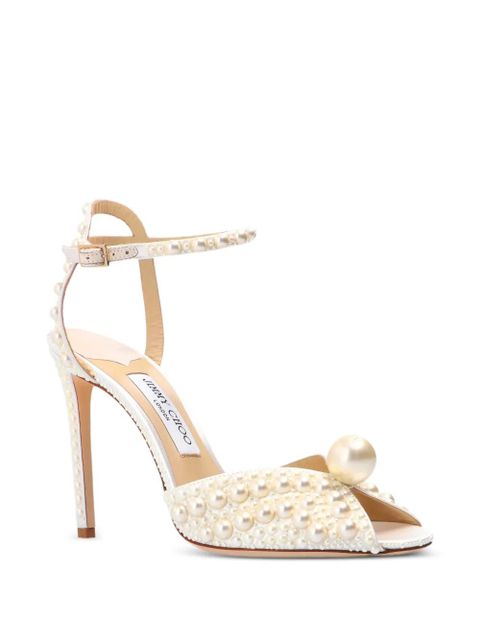 Jimmy Choo Sacora peep-toe sandals - White