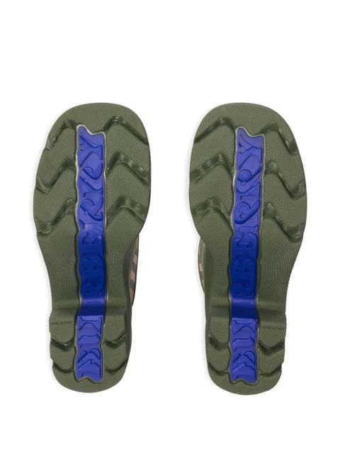 Burberry checked heeled rain boots - Green