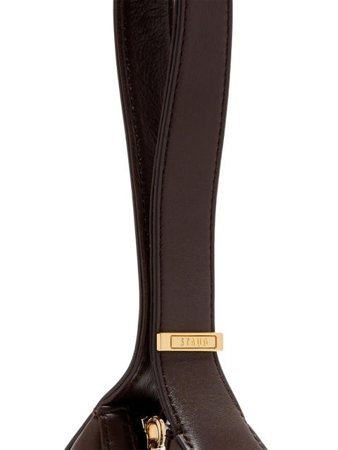 STAUD folded leather shoulder bag - Brown