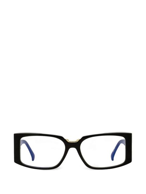 Max Mara Eyewear rectangular gold-tone glasses - Black - zdjęcie produktu nr 1