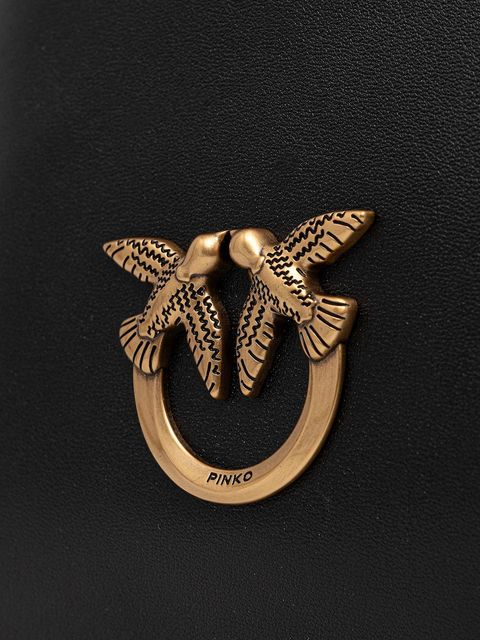 Pinko torebka skórzana kolor czarny 104359 A0QO