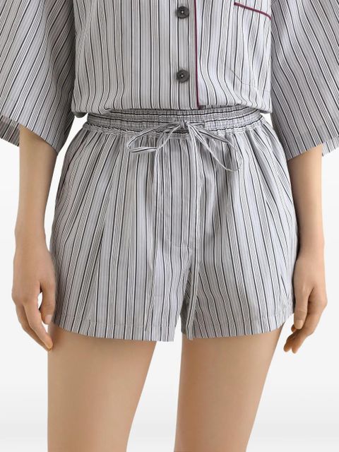 Dolce & Gabbana striped drawstring-waistband shorts - Grey