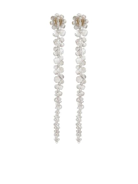 Simone Rocha crystal-embellished earrings - Grey - zdjęcie produktu nr 1