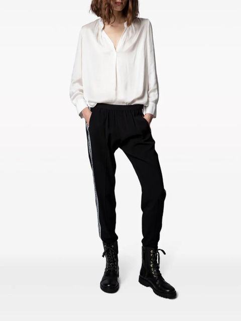 Zadig&Voltaire gathered-detail satin-weave blouse - White - zdjęcie produktu nr 2