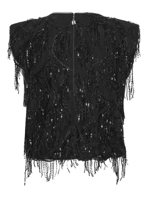 ROTATE BIRGER CHRISTENSEN sequin fringe top - Black - zdjęcie produktu nr 2